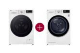 LG - 9kg Wasmachine GC3R709S1 + 8kg Droger RH80V9AV4N Wit black friday deals