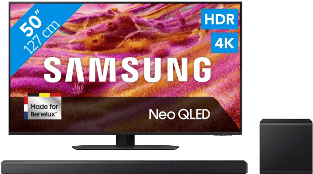Coolblue - Samsung 50″ Neo QLED QN90F 4K (2025) + Samsung HW-QS700F (2025) black friday deals