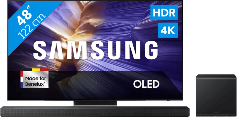Coolblue - Samsung 48″ OLED S90F 4K (2025) + Samsung HW-QS700F (2025) black friday deals