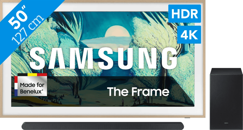 Coolblue - Samsung 50″ The Frame LS03FA (2025) + Samsung HW-S700D Zwart (2024) black friday deals