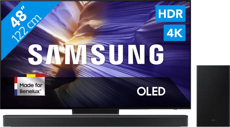 Coolblue - Samsung 48″ OLED S90F (2025) + Samsung HW-B750F Zwart black friday deals