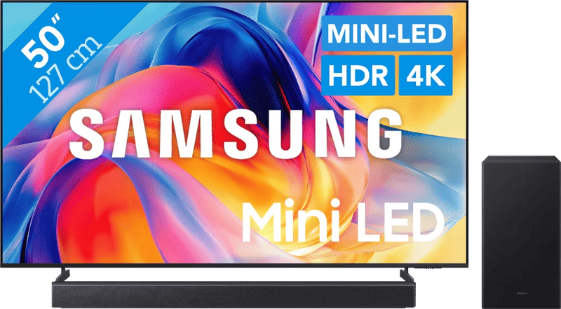 Coolblue - Samsung Mini-led 50″ M73H (2026) + Samsung HW-B450F (2025) black friday deals