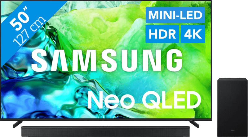 Coolblue - Samsung Neo QLED 50″ QN80H (2026) + Samsung HW-B750F (2025) black friday deals