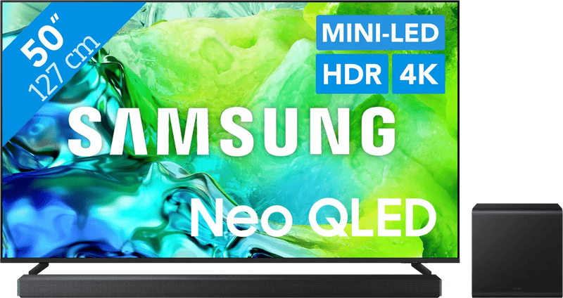 Coolblue - Samsung Neo QLED 50″ QN80H (2026) + Samsung HW-QS700F (2025) black friday deals