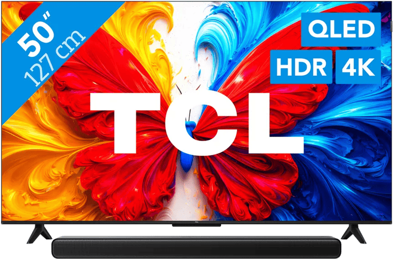 Coolblue - TCL 50″ QLED S5L 4K (2026) + TCL S45H 2.0 Soundbar black friday deals