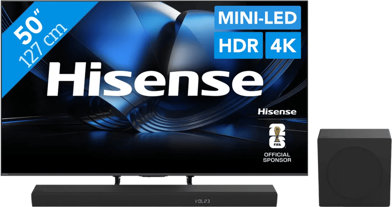 Coolblue - Hisense ULED 50″ U79SE (2026) + Hisense HS3100 black friday deals