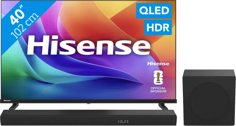 Coolblue - Hisense QLED 40″ A59S (2026) + Hisense HS3100 black friday deals