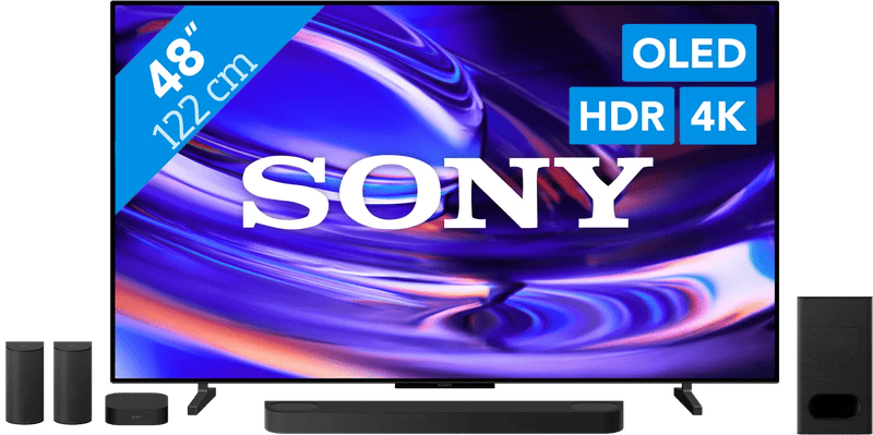 Coolblue - Sony Bravia 6 48″ OLED (2026) + Sony Bravia Theatre System 6 Zwart black friday deals