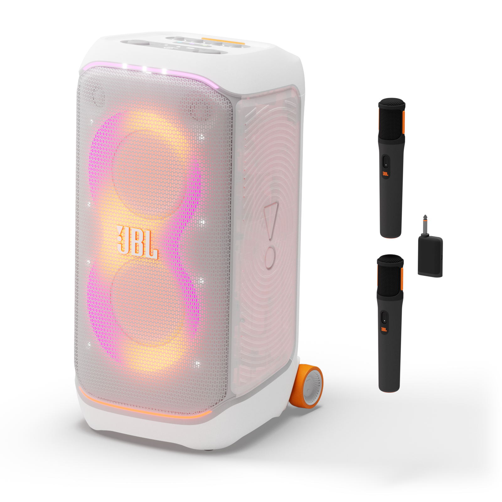 JBL - JBL PartyBox Stage 320 White + Microphone black friday deals