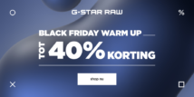 G-Star - Black Friday Warm UP tot 40% korting black friday deals