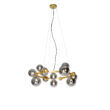 lampenlicht.nl - Art deco hanglamp goud met smoke glas 12-lichts – David black friday deals