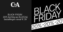 C&A - 20% korting op ALLES bij bestellingen vanaf € 39 black friday deals