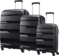 Coolblue - American Tourister Bon Air Spinner 75+66+55 cm Black Kofferset black friday deals
