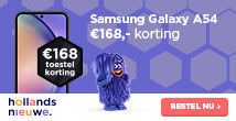 hollandsnieuwe - €168,- toestelkorting op een Samsung Galaxy A54 black friday deals